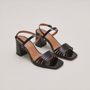 NEW Jonak Vivienne Heeled Sandals - Black | Size 38 (US 7)